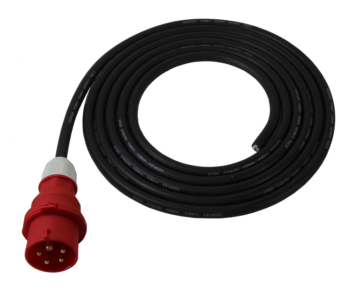 Cable de conexión 5 x 1,5 mm² con enchufe CEE 16A 400 voltios