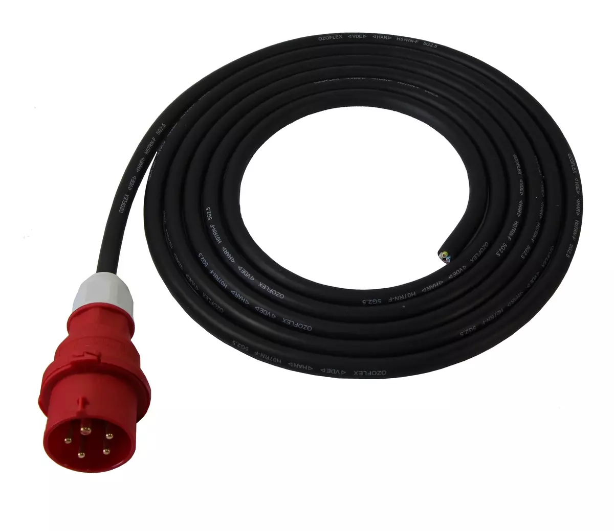 Tilkoblingskabel 5 x 1,5 mm² med CEE 16A plugg 400 Volt