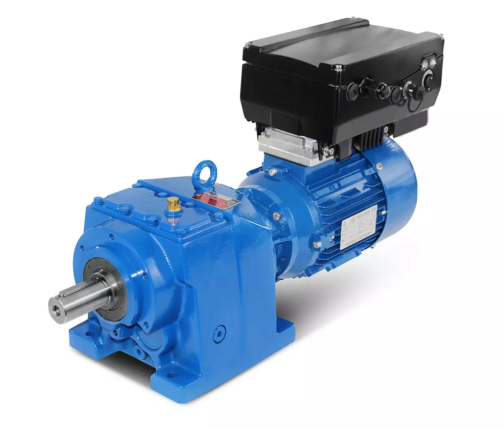 MV-F002-712-4 - 0,37kW - 14 bis 170 Upm Stirnradgetriebe+ FU-Motor ED230
