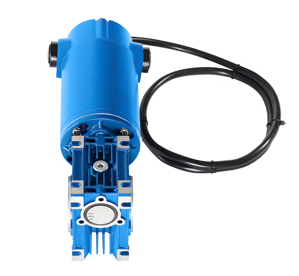 Produktbild von DC 24V Schneckengetriebemotor – 5-150 U/min, Hohes Drehmoment, Selbsthemmend, Vollmetallgetriebe