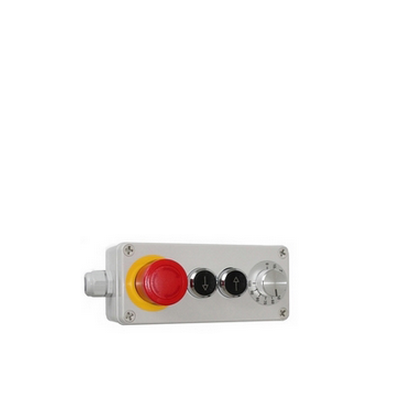 External switch with Emergency stop, L-R button and potentiometer